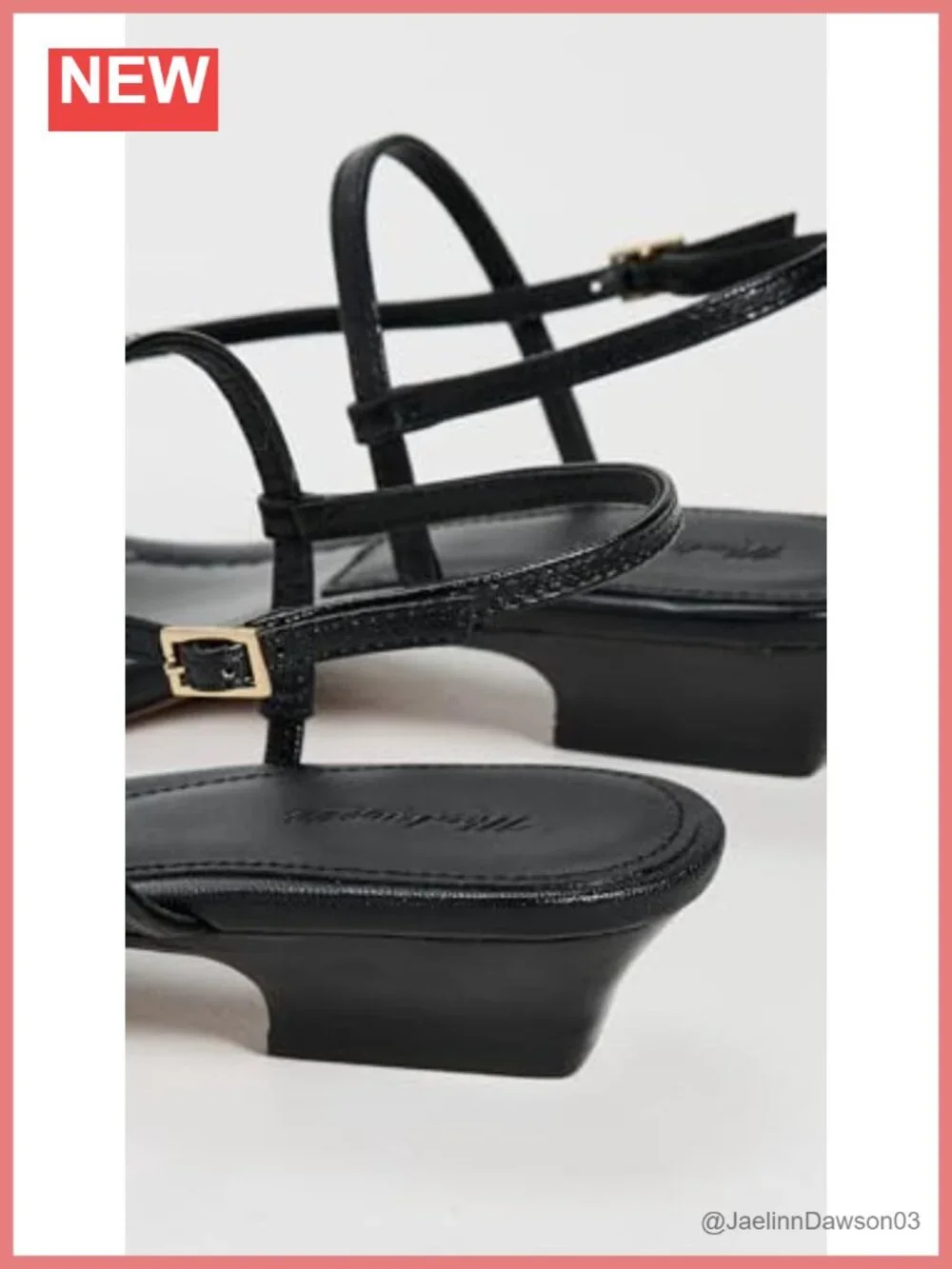 Leather Kitten Heel Gladiator Sandals Asymmetric T-Strap